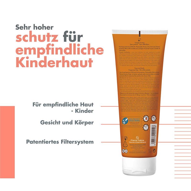 AVENE SUN Kindersonnenmilch SPF50+ 250 ml