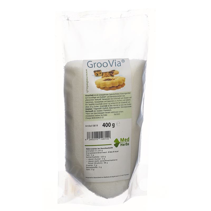 GROOVIA Stevia Plv Btl 400 g