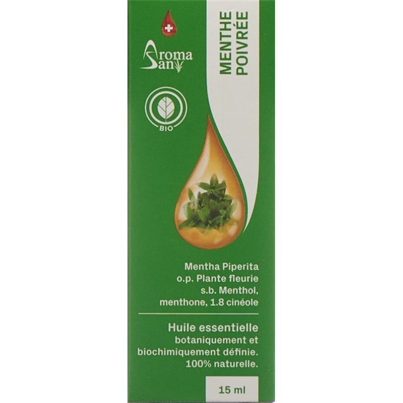 AROMASAN Pfefferminze Äth/Öl Schachtel Bio 15 ml