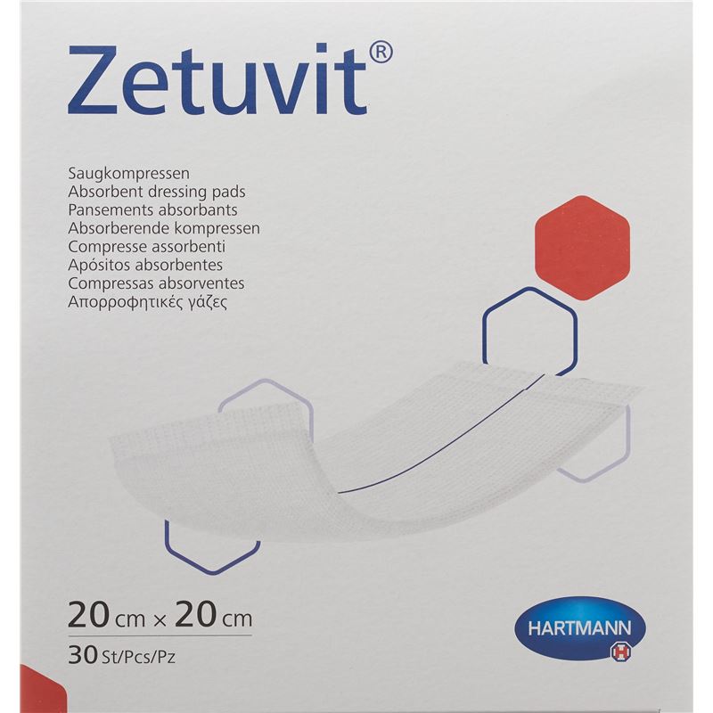 ZETUVIT Absorptionsverband 20x20cm 30 Stk