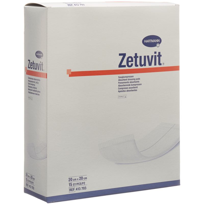 ZETUVIT Absorptionsverband 20x20cm steril 15 Stk