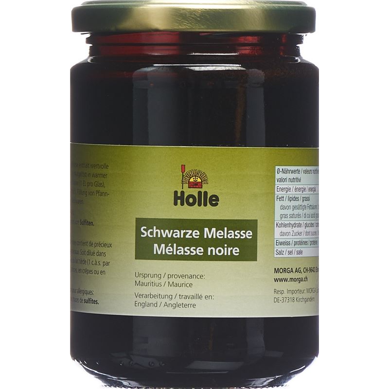 MORGA Schwarze Melasse flüssig Glas 450 g