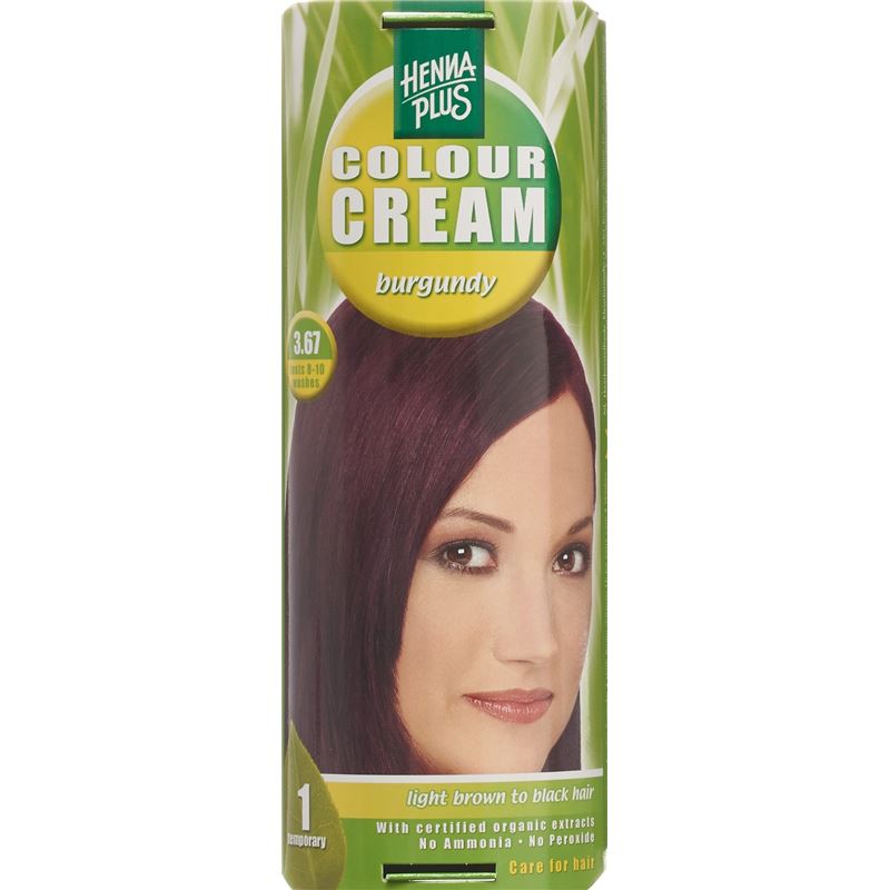 HENNA PLUS Colour Cream 3.67 burgund 60 ml