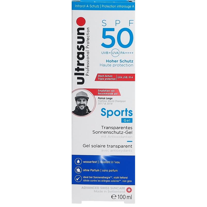 ULTRASUN Sports Gel SPF 50 Fl 100 ml