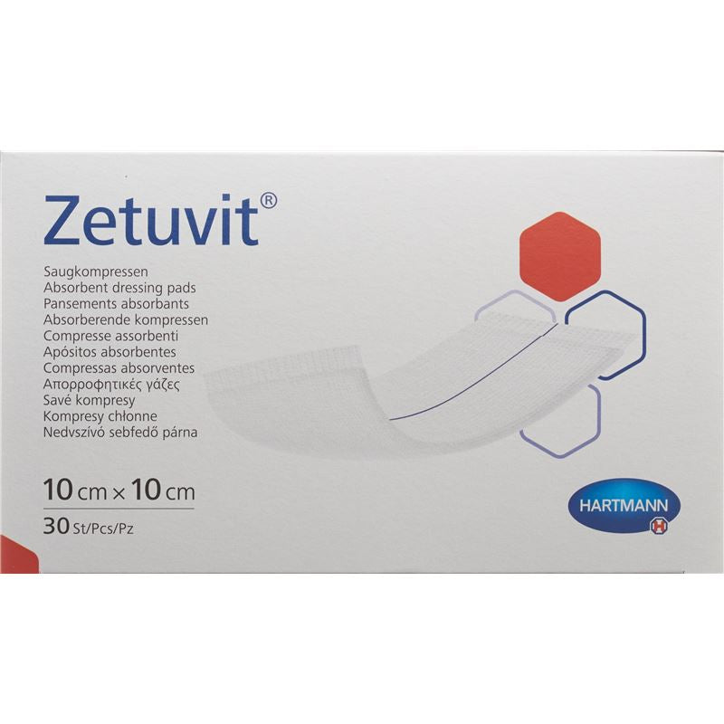 ZETUVIT Absorptionsverband 10x10cm 30 Stk