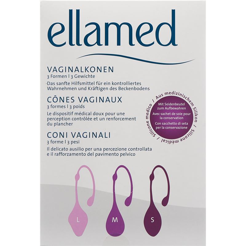 ELLAMED Vaginalkonen 3 Formen / 3 Gewichte 3 Stk