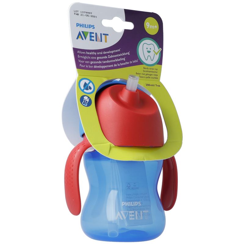 AVENT PHILIPS Strohhalm-Becher 200ml Boy blau