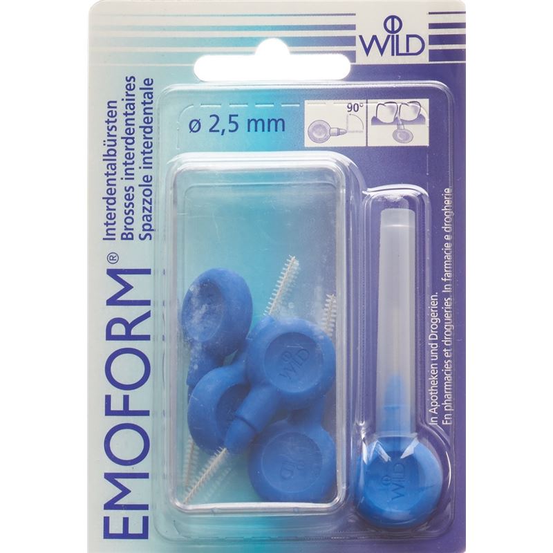 EMOFORM Interdentalbürsten 2.5mm dunkelblau 5 Stk