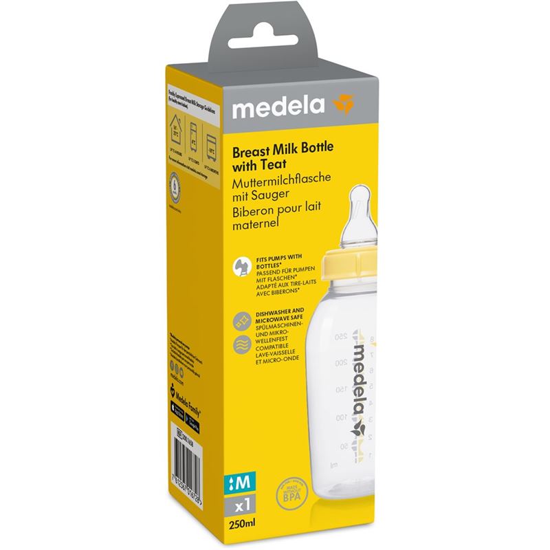 MEDELA Milchflasche 250ml mit Sauger M 4-6 Monate