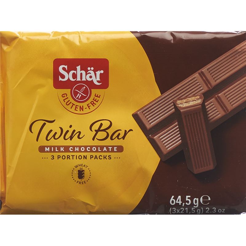 SCHÄR Twin Bar Snack m Schoko glutenfr 3 x 21.5 g
