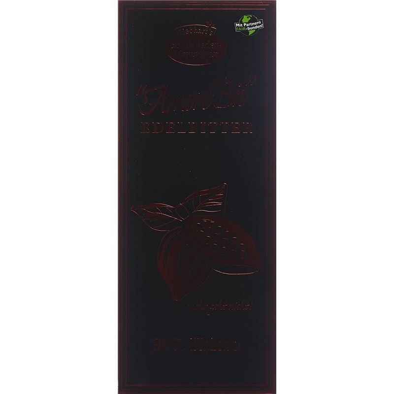 LIEBHARTS Edelbitt Schoko 99% Kakao Tafel Bio 80 g