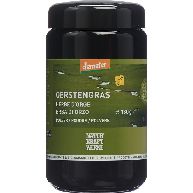 NATURKRAFTWERKE Gerstengras Pulver Demeter 130 g