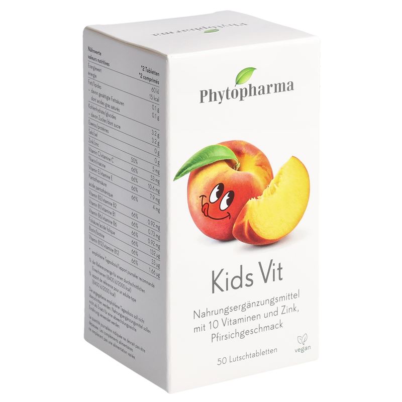 PHYTOPHARMA Kids Vit Lutschtabl 10 Vit&Zink 50 Stk
