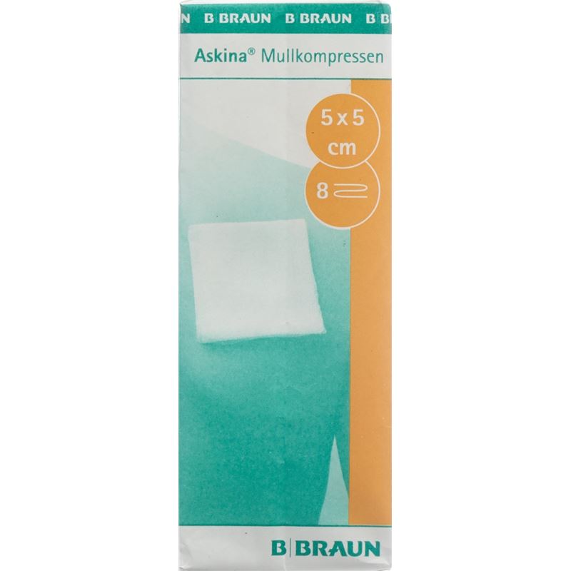 ASKINA Mullkompresse 5cmx5cm 100 Stk