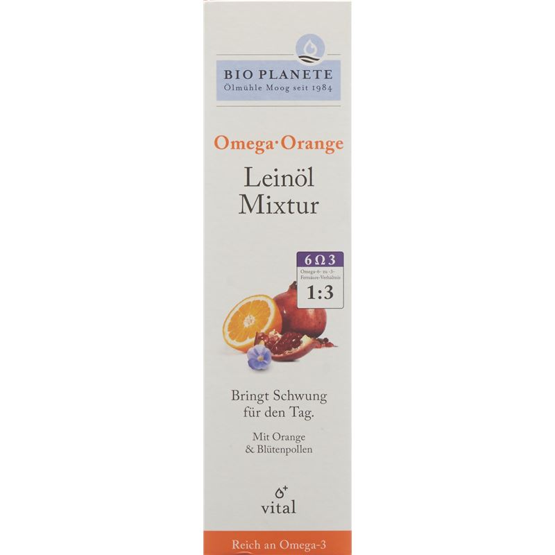 BIO PLANETE Omega Orange Leinöl-Mixtur 100 ml
