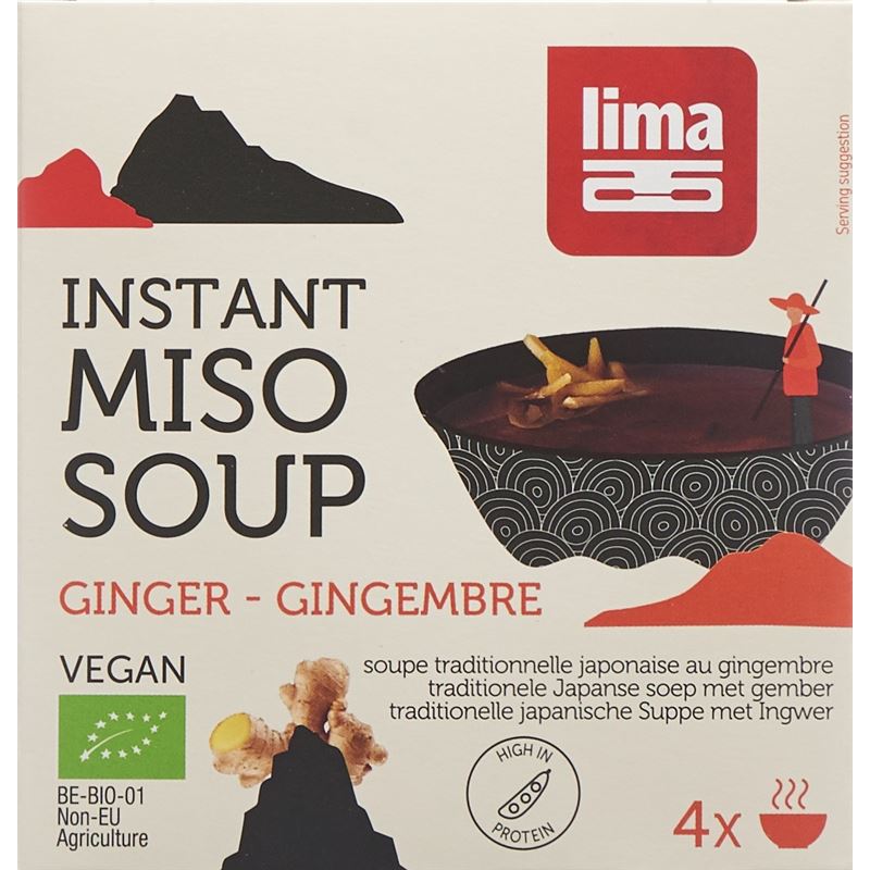 LIMA Miso Suppe Instant Ingwer 4 x 15 g