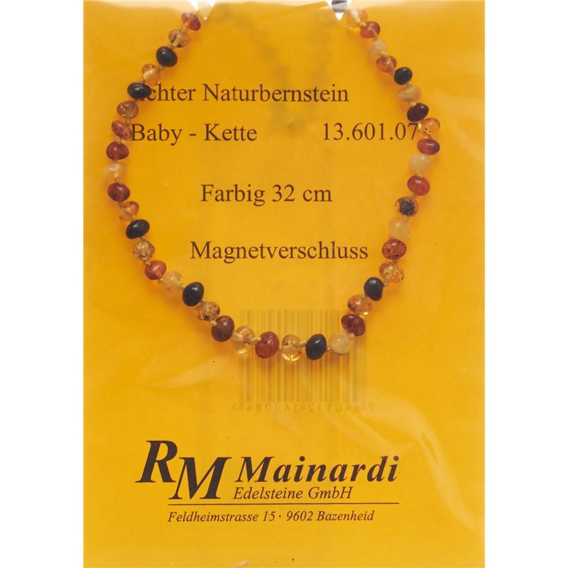 MAINARDI Natur Bernstein 32cm farbig Magnetverschl