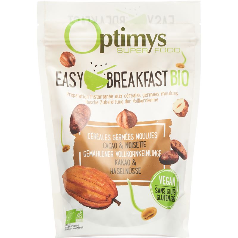 OPTIMYS Easy Breakfast Kakao Haselnüsse Bio 350 g