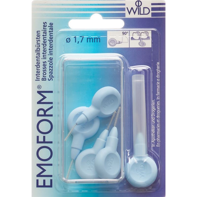 EMOFORM Interdentalbürsten 1.7mm hellblau 5 Stk
