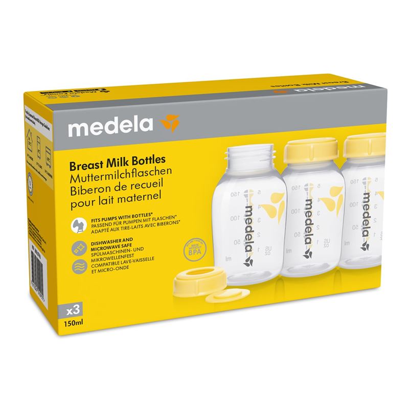 MEDELA Milchflasche 150ml inkl Deckel m Einl 3 Stk