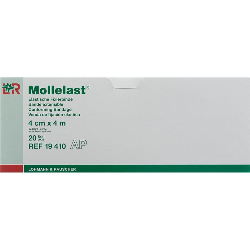 MOLLELAST Elast Fixierbinde 4cmx4m weiss 20 Stk