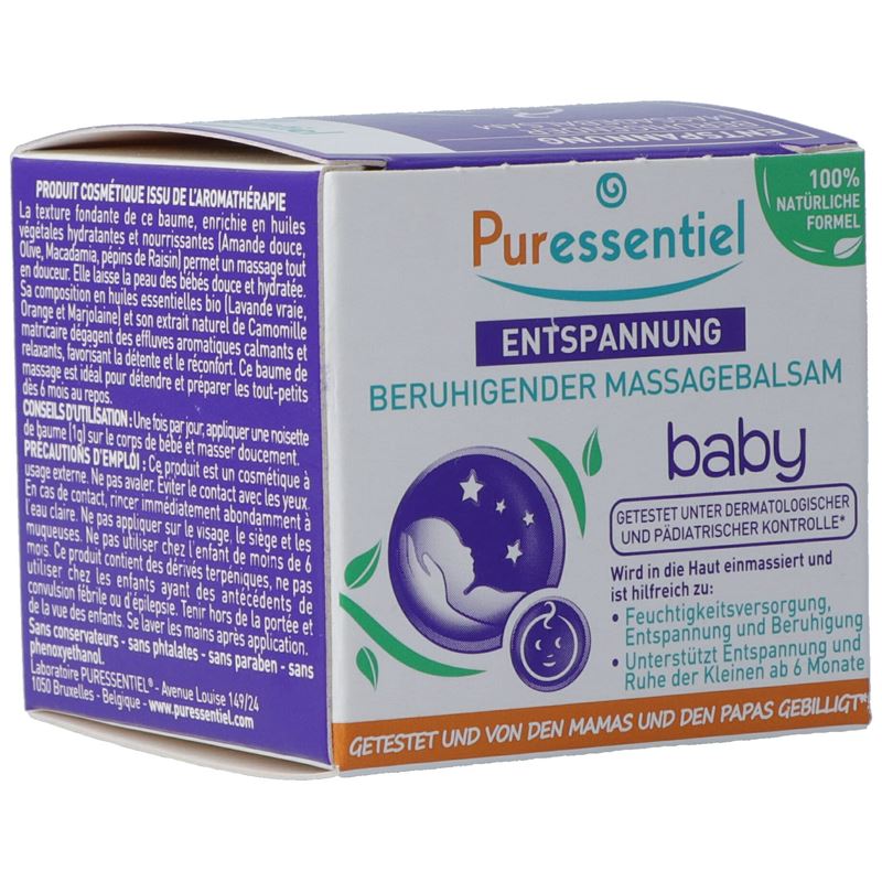 PURESSENTIEL Beruh Massagebals Baby 3 äth Öl 30 ml