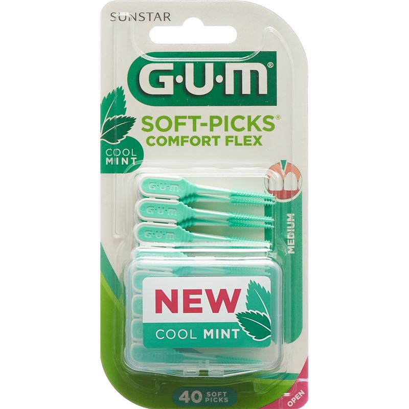 GUM SUNSTAR Soft Picks Comfort Flex re mint 40 Stk