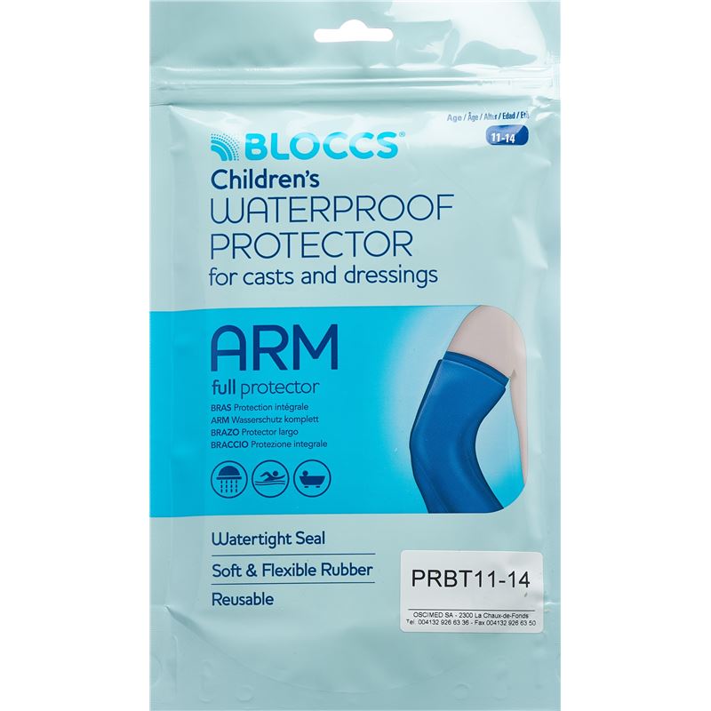BLOCCS Bad Dusch Wasserschutz Arm 20-33/66cm Kind