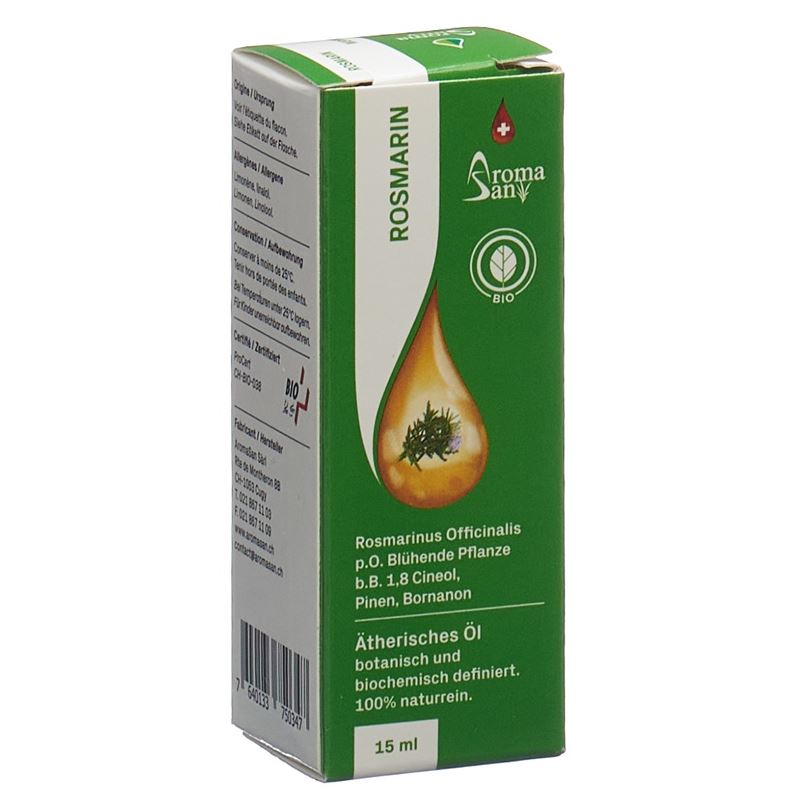 AROMASAN Rosmarin Äth/Öl 1.8 cin Schacht Bio 15 ml
