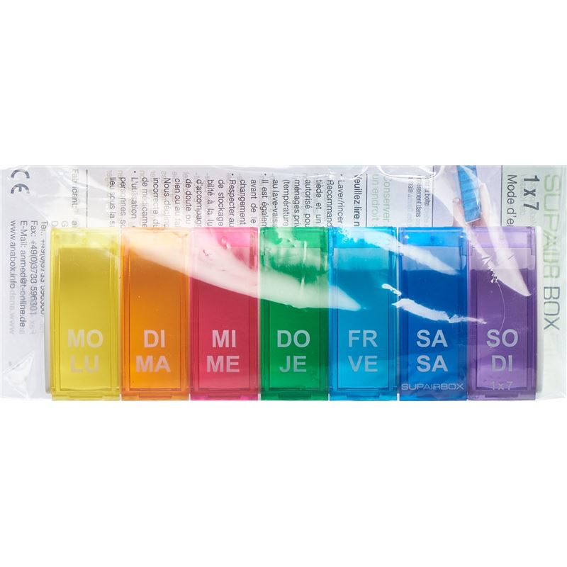 SUPAIRBOX 1x7 Wochendispenser D/F rainbow