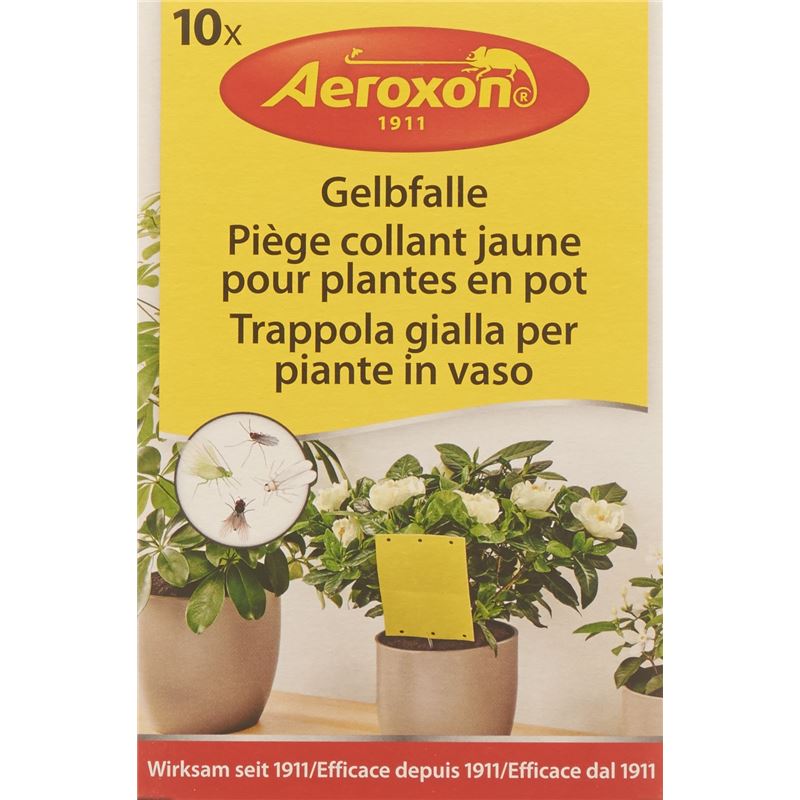 AEROXON Gelbfalle für Topfpflanzen 10 Stk