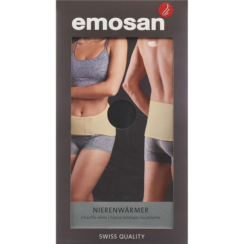 EMOSAN Ultra Nierenwärmer Velcro L grau Swisstag