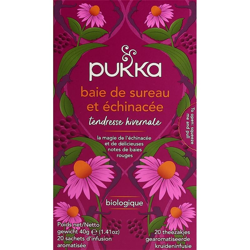 PUKKA Baie de Sureau&Échinacée Thé bio Btl 20 Stk