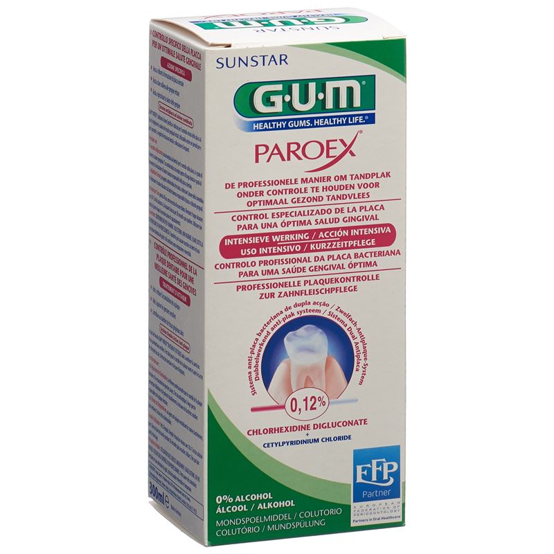 GUM SUNSTAR PAROEX Mundspül 0.12 % chlorhex 300 ml