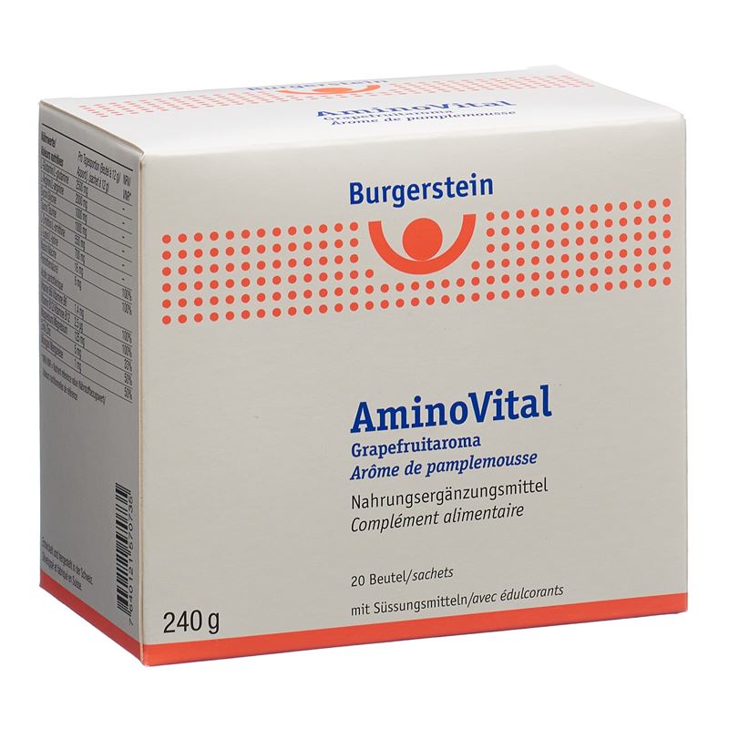 BURGERSTEIN Aminovital Plv Grapefruitarom 20 Btl