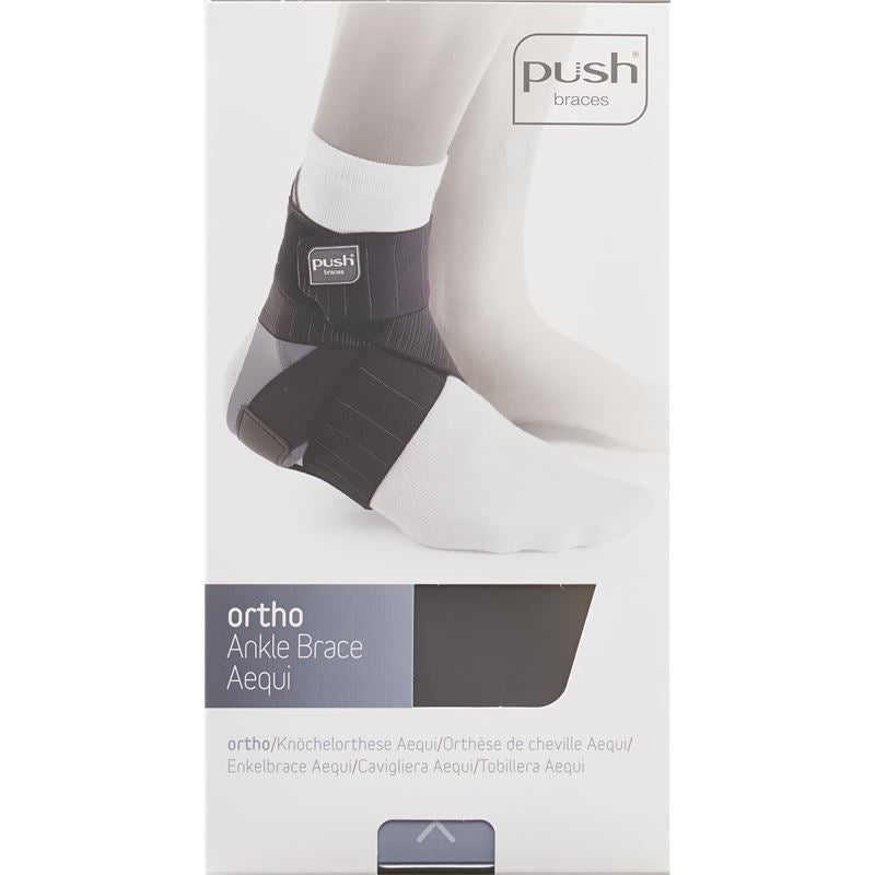 PUSH ORTHO AEQUI Fussgelenkband 34-40cm recht grau