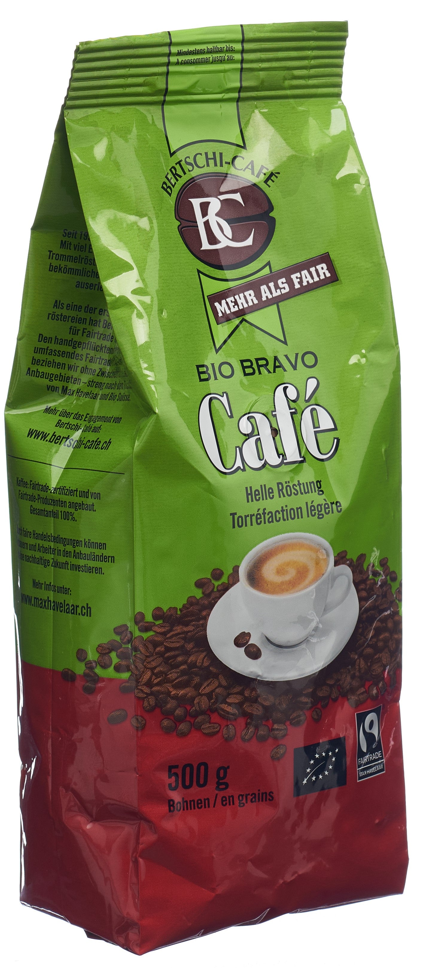BC CAFE BIO BRAVO Kaffeebohnen ganz 500 g