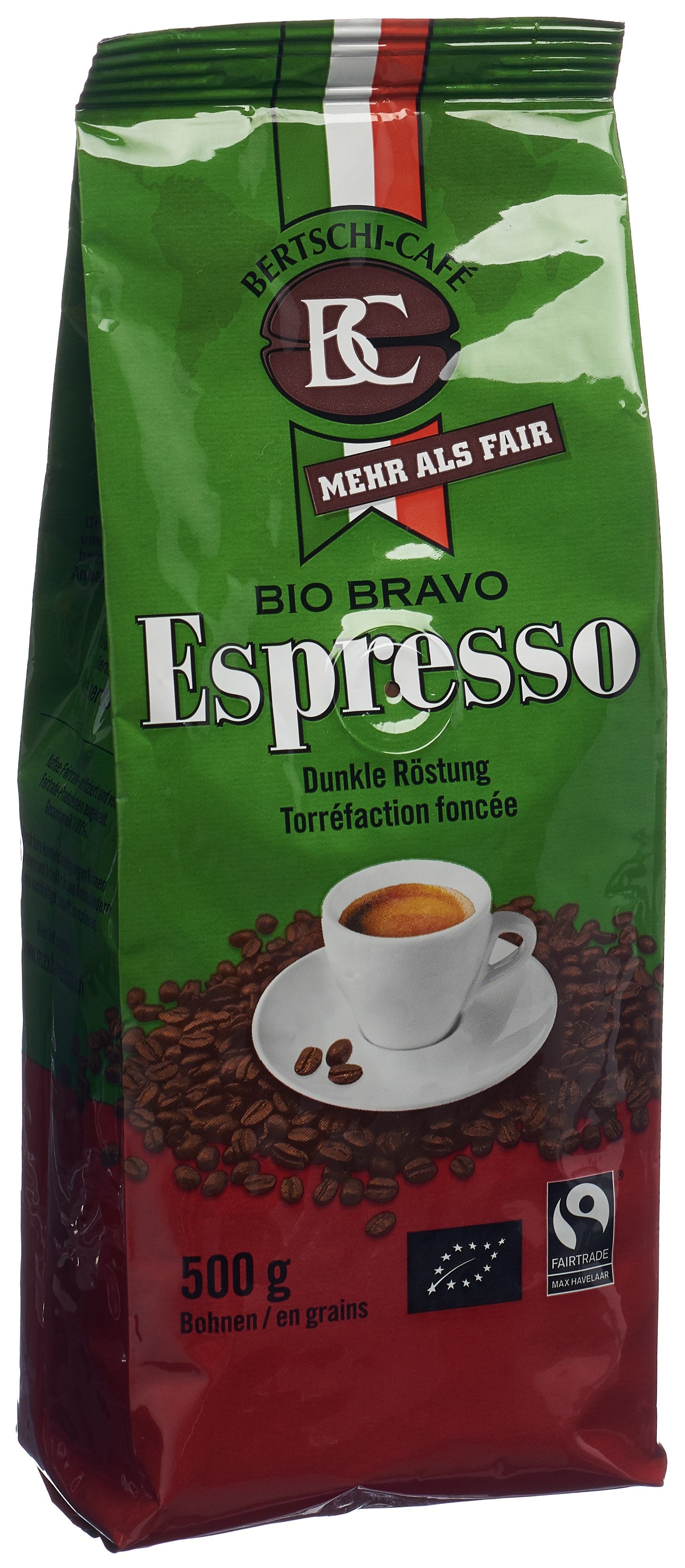 BC BERTSCHI CAFE Bio Bravo Kaffee Espre ganz 500 g