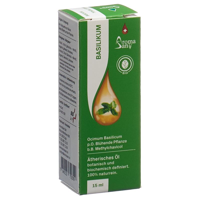 AROMASAN Basilikum Äth/Öl in Schachtel Bio 15 ml