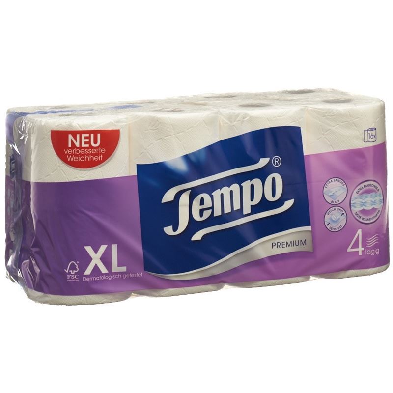 TEMPO Toilettenpapier Premium 4lag 110Blatt 16 Stk