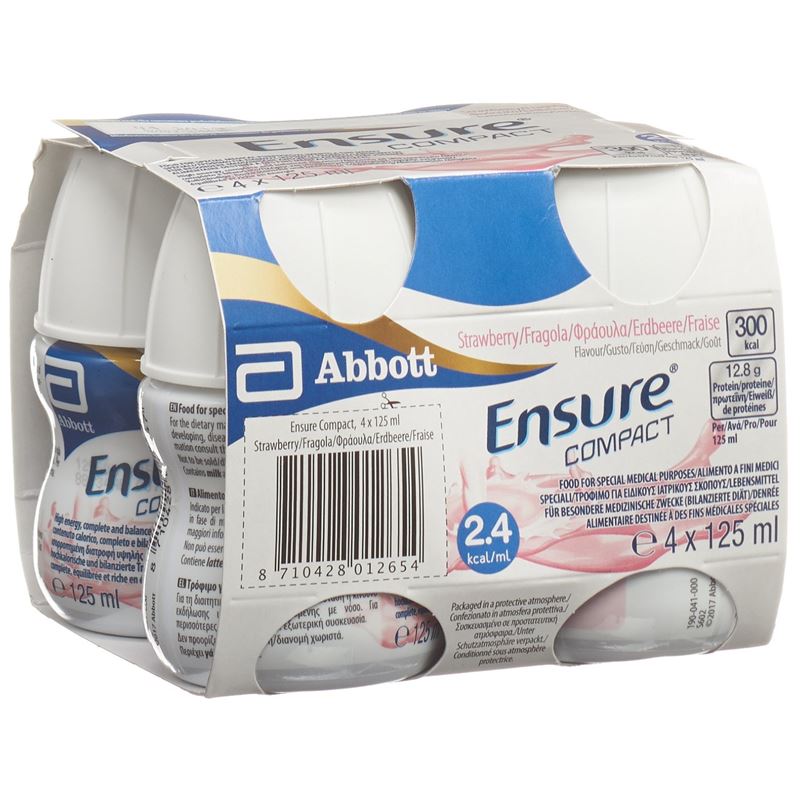 ENSURE Compact 2.4 kcal Drink Erdbeer 4 x 125 ml