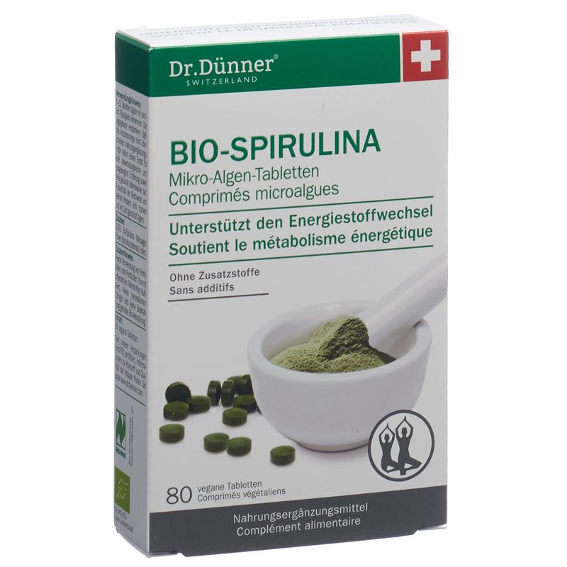 DÜNNER Bio Spirulina aktives Leben Tabl 80 Stk