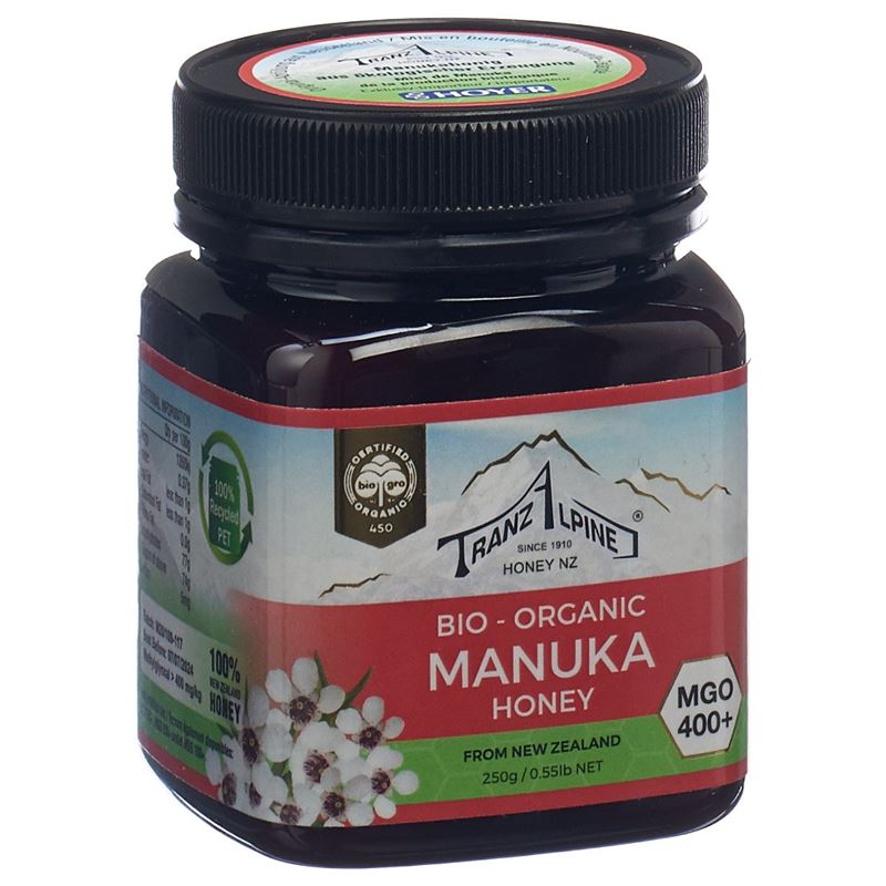 TRANZALPINE Manukahonig MGO 400+ Bio 250 g