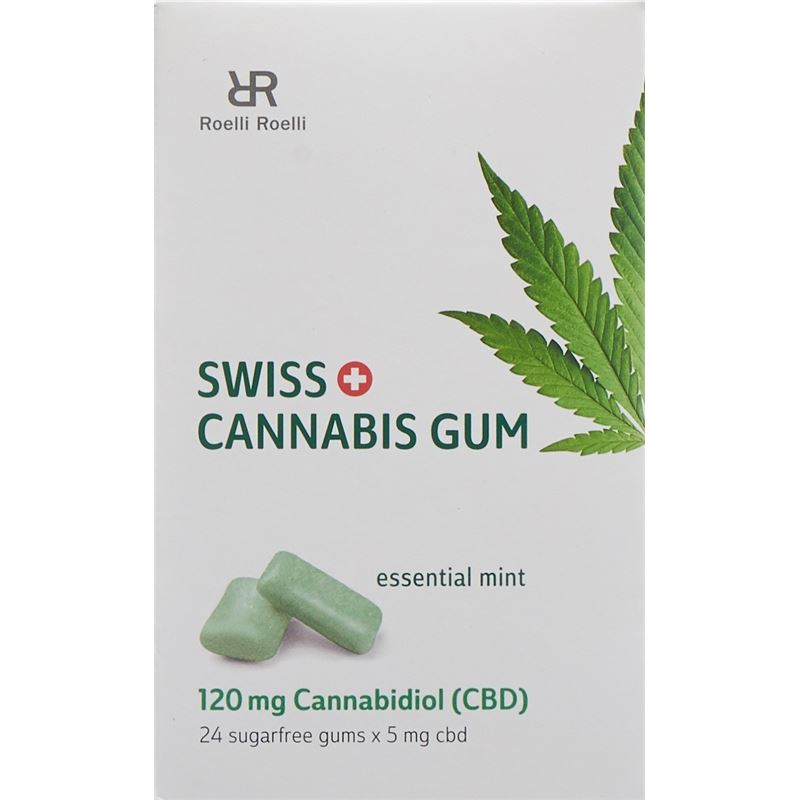 SWISS CANNABIS Gum 120 mg CBD Mint Box 24 Stk