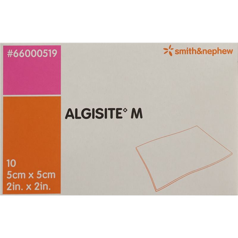 ALGISITE M Alginat Kompressen 5x5cm 10 Stk