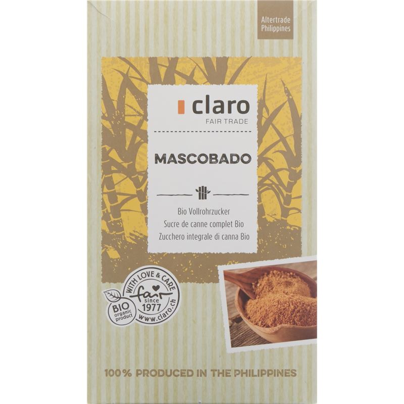 CLARO Mascobado Vollrohrzucker Bio 1 kg