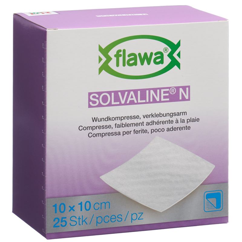 FLAWA Solvaline N Kompressen 10x10cm steril 25 Stk