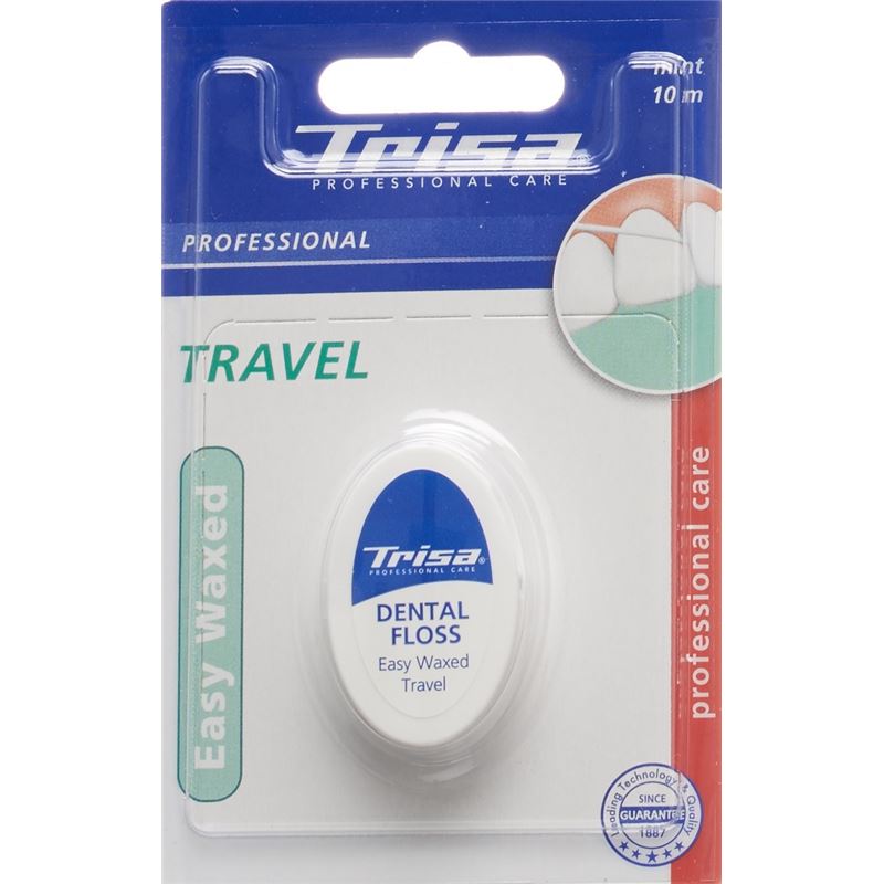 TRISA Easy Waxed Travel 10m mint Xylitol