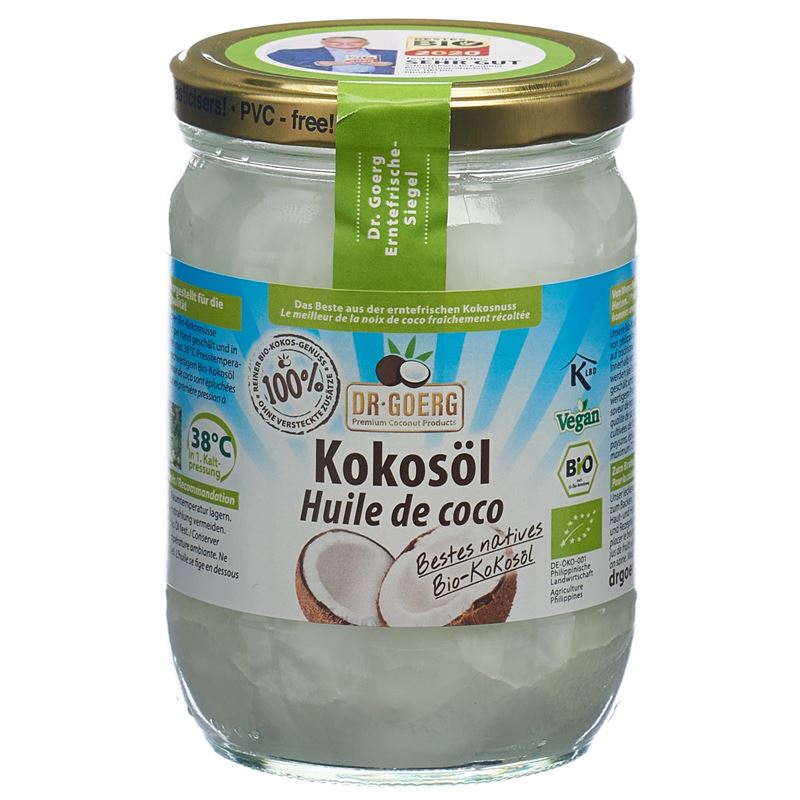 DR. GOERG Kokosöl roh Glas 500 ml