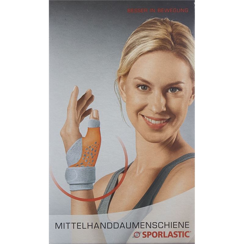 SPORLASTIC Mittelhand Daumenschiene M links hautf